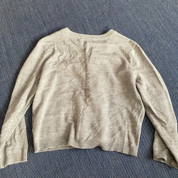 NY & Co. Gray Ruffle Cardigan - Picture 3 of 3